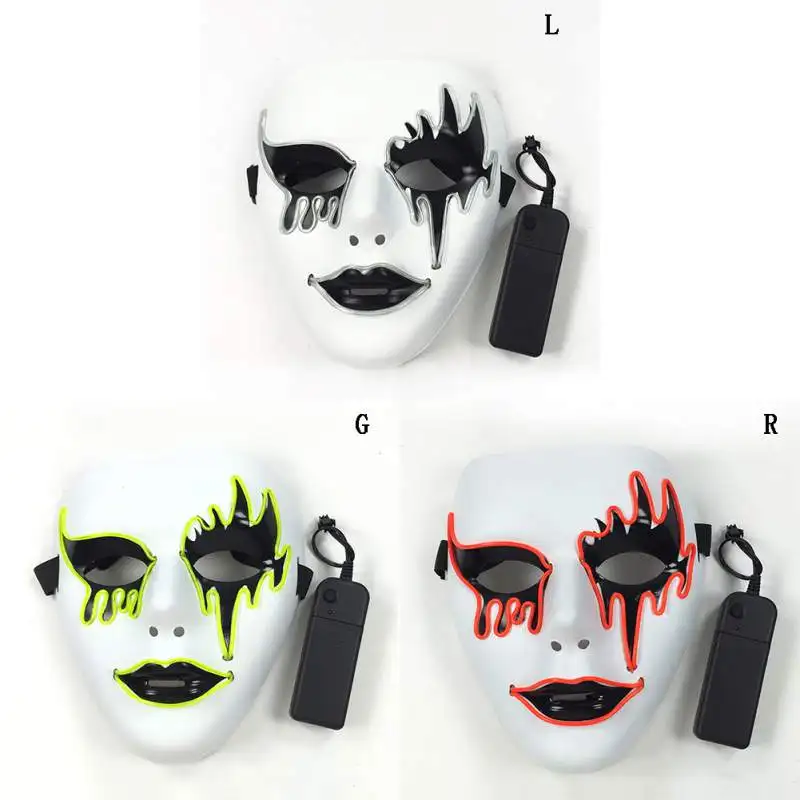 Funny Halloween Mask Masquerade Dress Up Mask Grimace Mask Glowing Mask