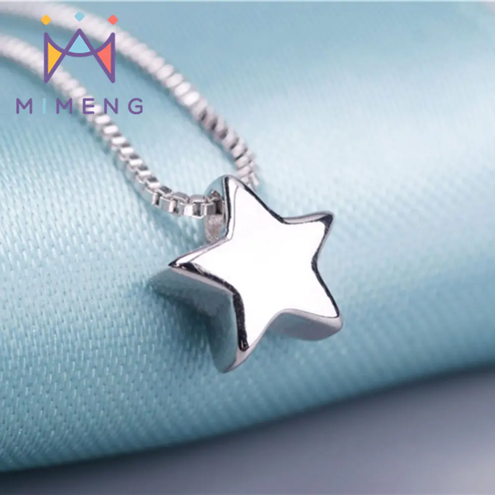 

AAA 100% Silver 925 Necklace Shiny Star Necklace Sterling Silver Jewelry Fashion Necklaces & Pendants