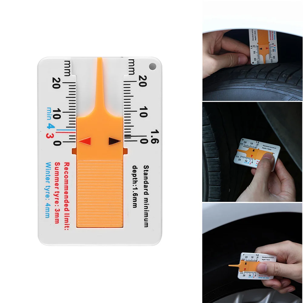 3 Pcs Car Tyre Tire depth Gauge Portable Tire Tread Depth Gauge Caliper for Motorcycle Trailer