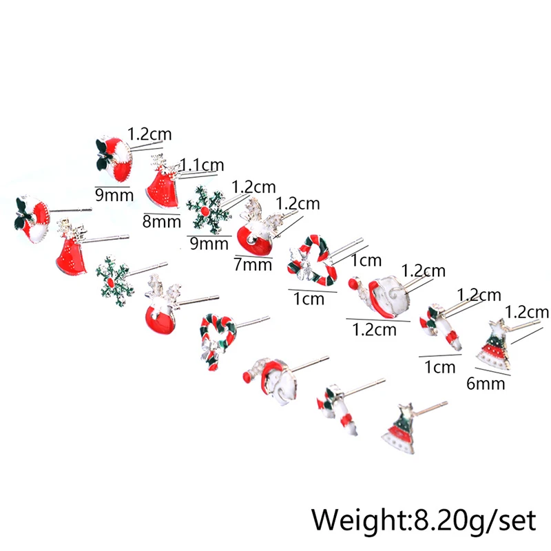 Рождественские серьги, ювелирный набор, милый Санта Клаус, снеговик, прекрасный колокольчик, рождественские подарки для женщин, девочек, детей