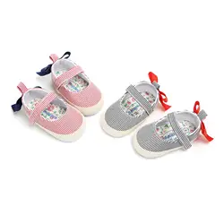 2 цвета мода полосатый хлопок детская обувь для девочек первые ходоки обувь для новорожденных повседневная одежда для малышей кроватка для