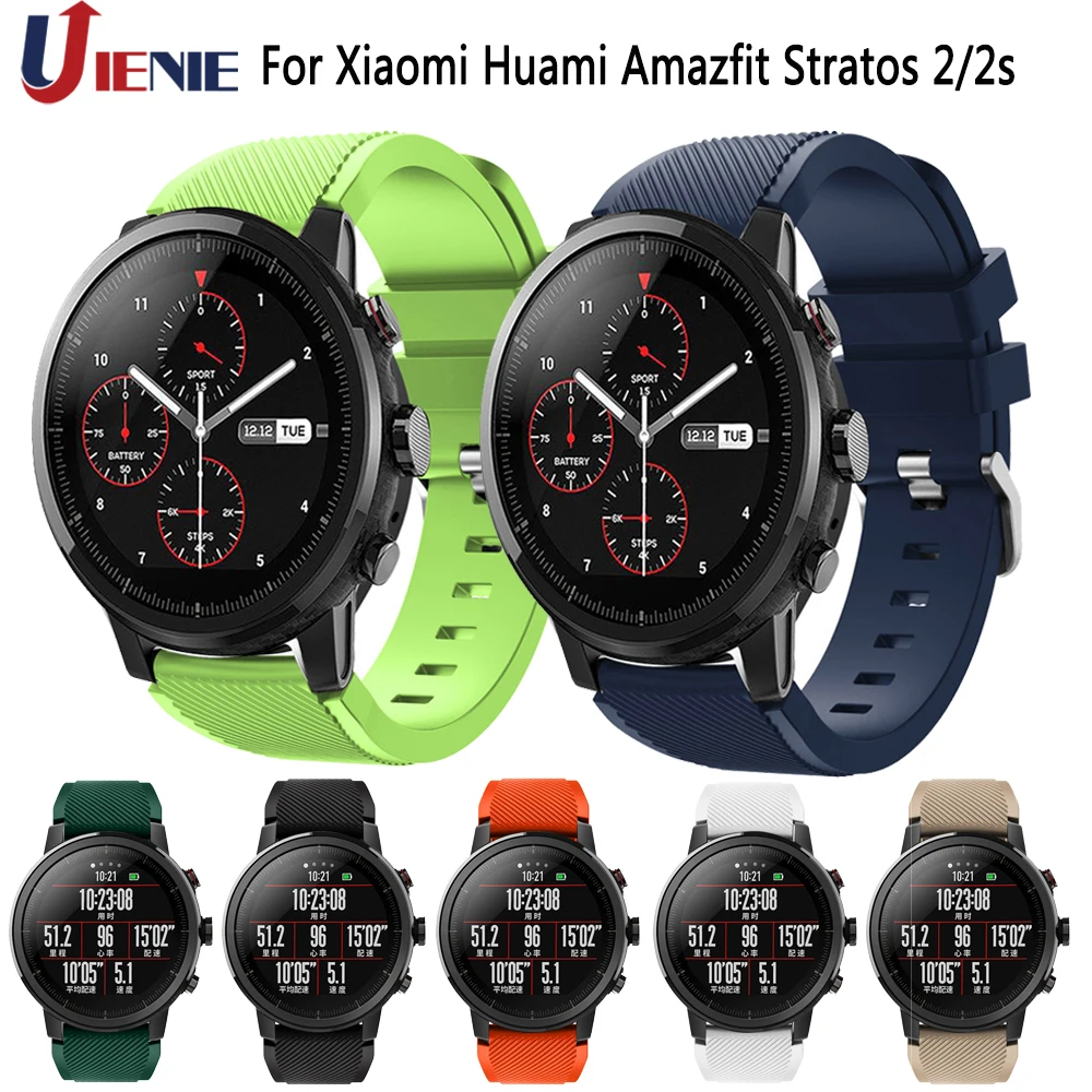 Ремешок силиконовый для Xiaomi Huami Amazfit Stratos3 2 2s/GTR спортивный браслет смарт часов Samsung