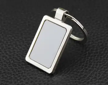 

100Pcs Blank Rectangle Metal Key Chain Promotion Key Tags Customize Logo Laser Keyrings Free Shipping SL6099