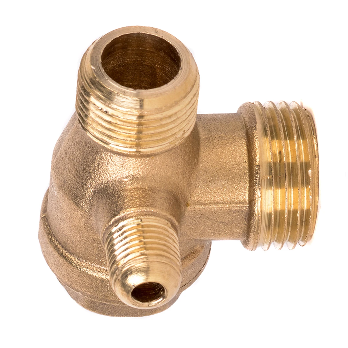 1pc Brass Cast Iron Check Valve Connector 3 Port Male Thread with High