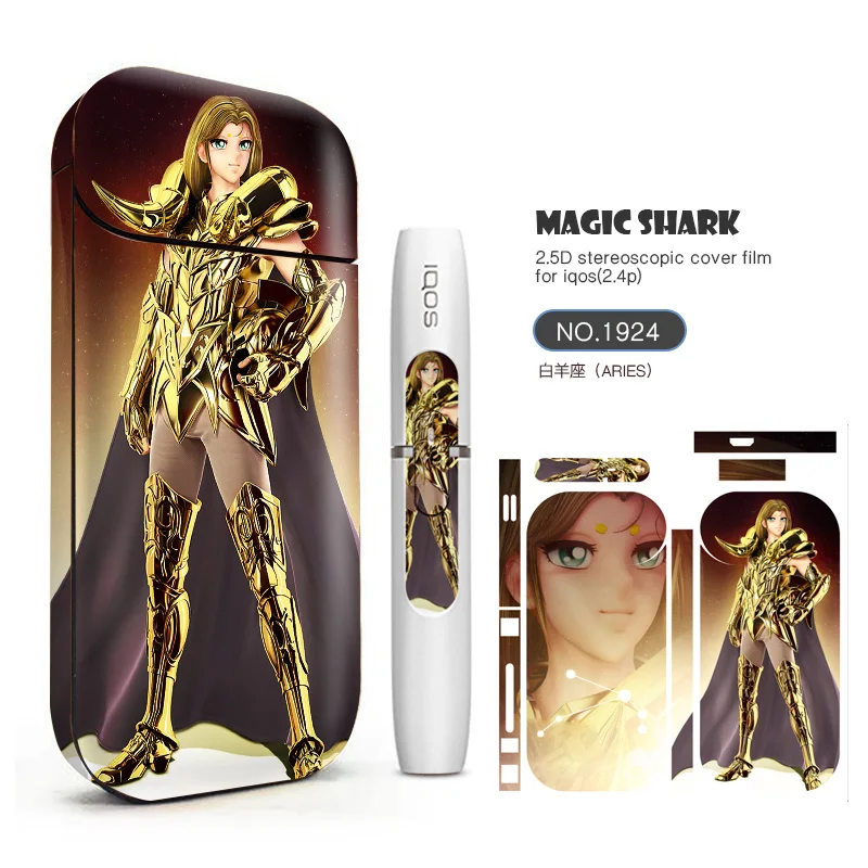 Новинка 2019 наклейка Magic Shark Saint Seiya для IQOS 2 4 + на кожу электронной сигареты чехол