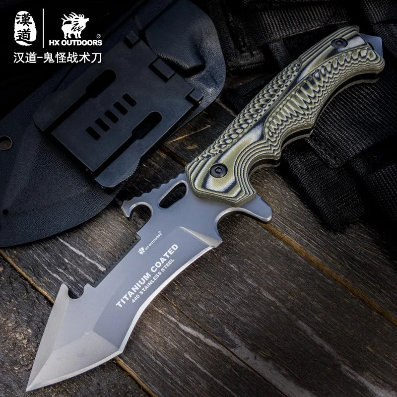 Охотничий нож HX Outdoor 440c карманный прямой резец 58Hrc толщиной 5 мм уличные