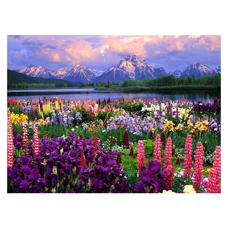 Diamond Embroidery DIY 5D Painting Flowers Cross Stitch Full Needlework Mosaic Home Decor paintings | Дом и сад