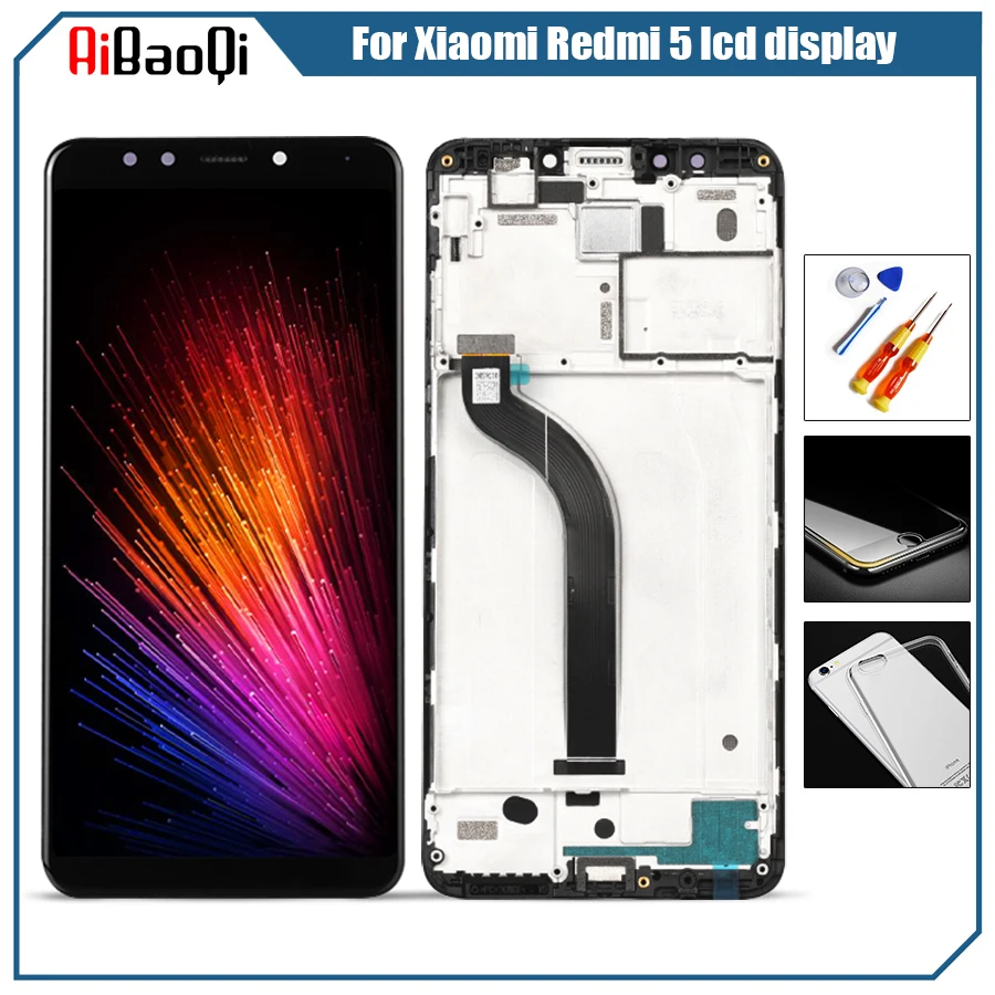 

Сенсорный экран и ЖК-дисплей для Xiaomi Redmi 5, сенсорная панель в сборе, 5,7 дюйма, с рамкой