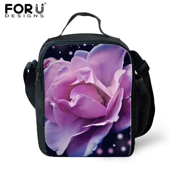 FORUDESIGNS/3D красочные цветочные сумки для обедов для женщин Розовая роза еда Упаковка Сумки для хранения термо ланчбокс для детей Lancheira - Цвет: CC1422G