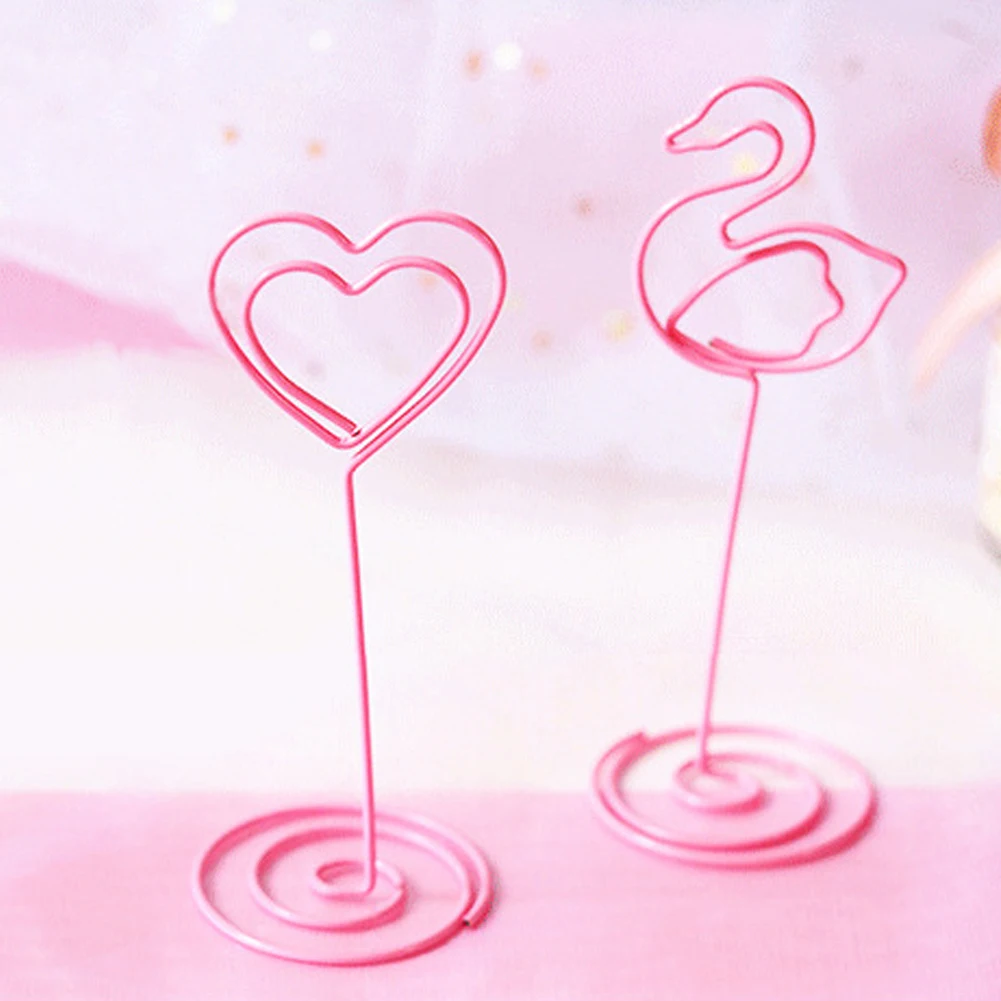 Классный держатель для карт с изображением романтического сердца фламинго на свадьбу