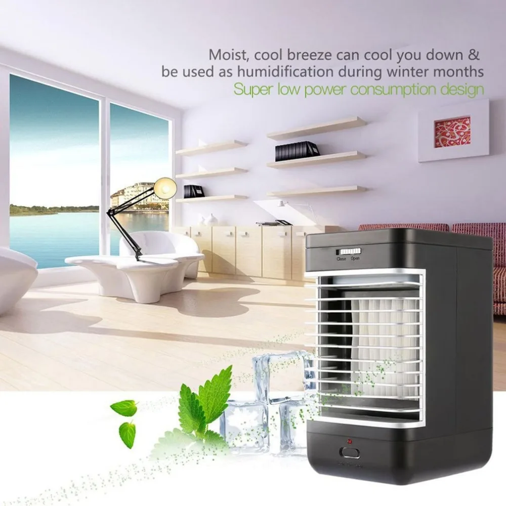 

facial care Cool-down Evaporative Air Cooler Indoor Portable Cooler with Fan Humidifier Battery Operated with Quiet 2 Speed Fan