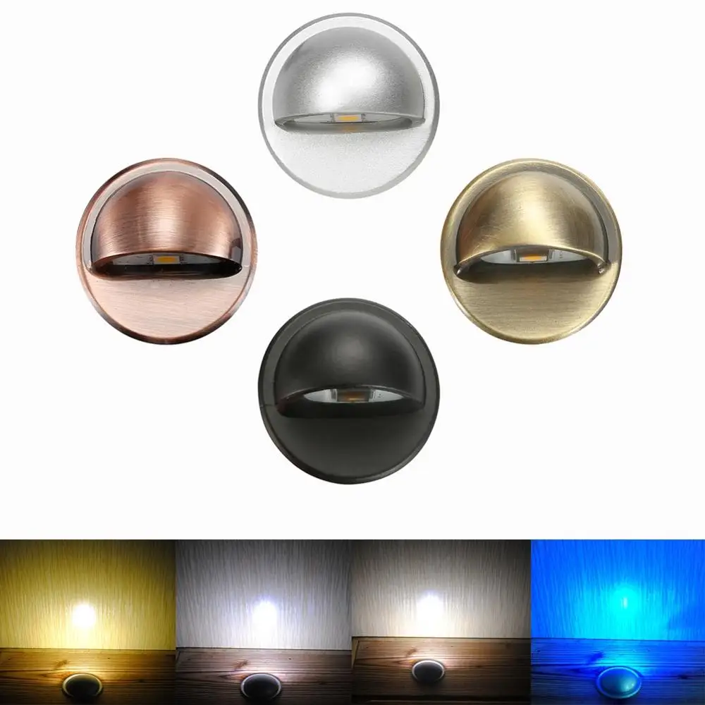 35mm DC12V IP65 Low Voltage Half Moon LED Deck Rail Step Stair Fence