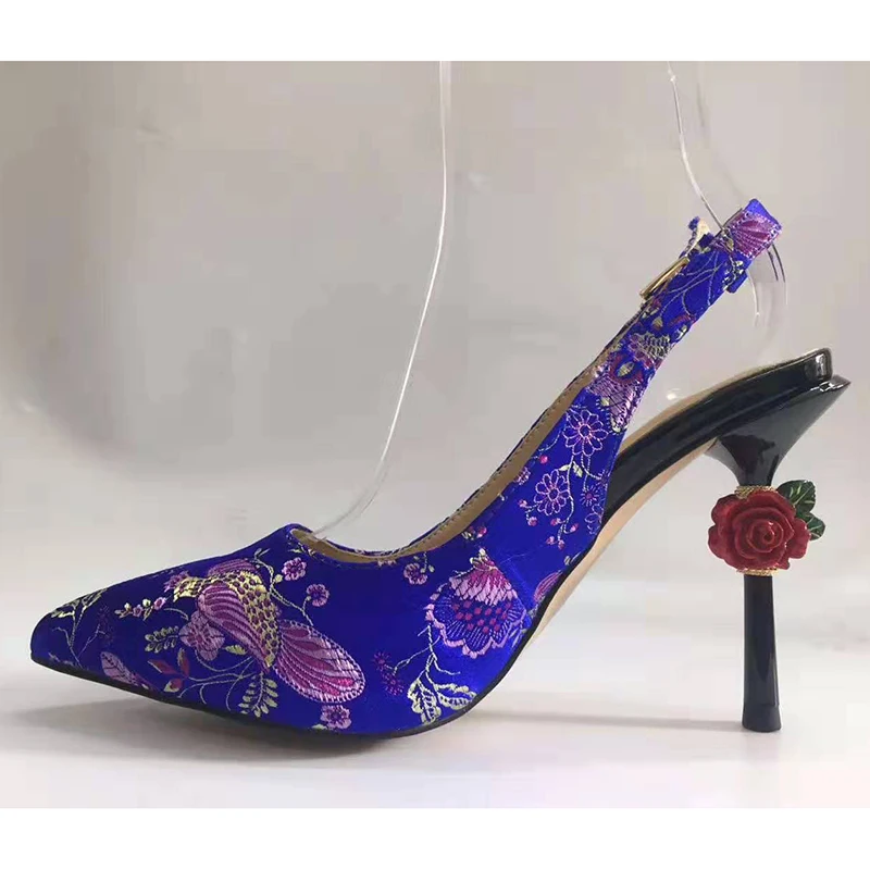 Г.; Босоножки на каблуке с розами; женские туфли на шпильке с острым носком, украшенные стразами; роскошные свадебные туфли для невесты