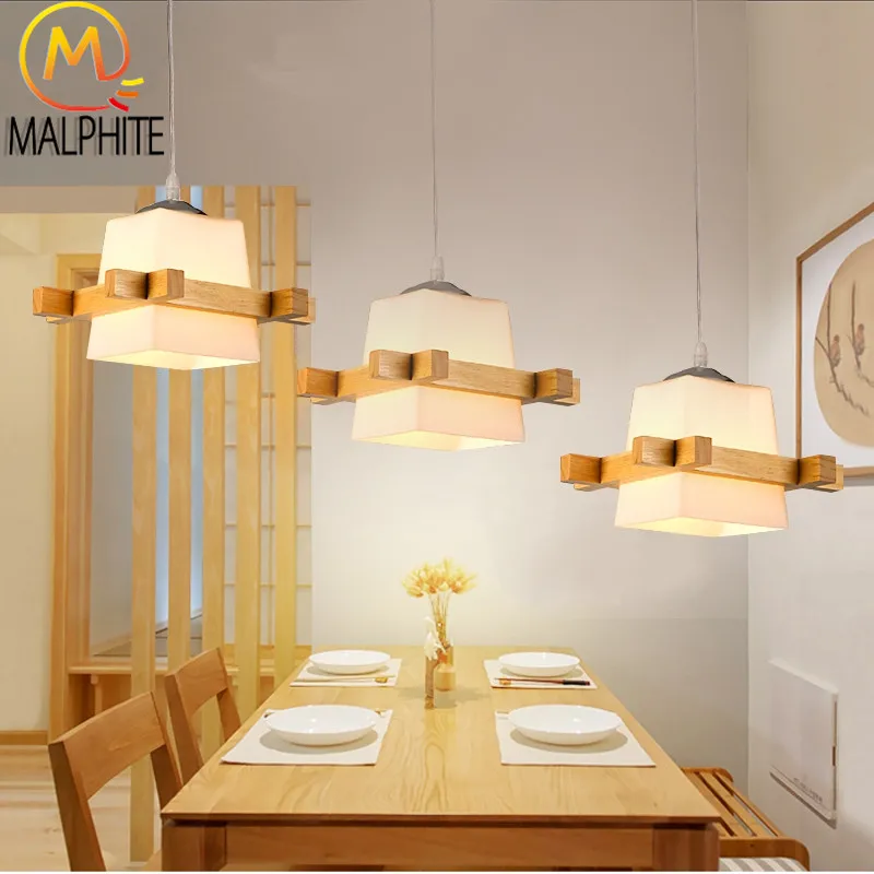 

Modern 3 Head Wood Pendant Light for Living Room Hanglamp Lamp Nordic Indoor Decor Lighting Fixtures Bedroom Pendant Luminaire