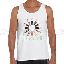 Здравствуйте, я доктор, мужские топы на бретельках, хипстерский доктор, кто печатает жилет, крутые майки