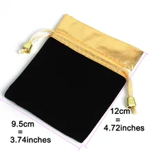 100 шт 12*10 см черные бархатные украшения, подарочные сумочки, подарочные пакеты и пакеты для свадебной вечеринки, упаковочные сумки