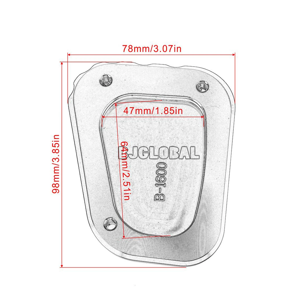 Для BMW K1600GT K 1600 GTL/GT- аксессуары для мотоциклов CNC Kickstand боковая подставка Расширительная плата площадка для увеличения Kick Stand