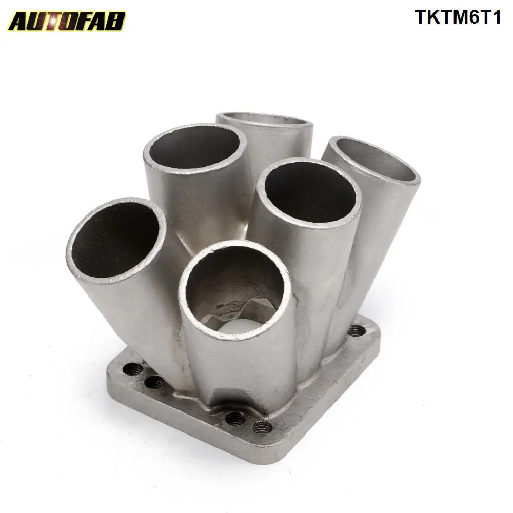 

1PC 6-1 Turbo Manifold Header Merge Collector T3 T4 Flange Inlet High Performance TKTM6T1