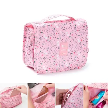 

Travel Floral Large Cosmetic Makeup Toiletry Wash Organizer Handbag Storage Hanging Bag
