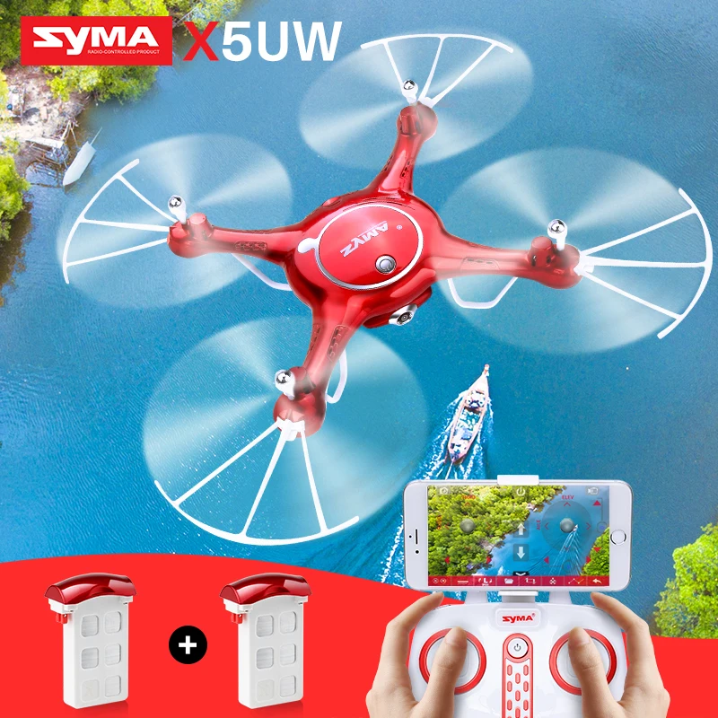 SYMA X5UW Радиоуправляемый Дрон с камерой HD Wifi FPV в режиме реального времени Трансмиссия Квадрокоптер вертолет дроны смартфон управление Дрон игрушки