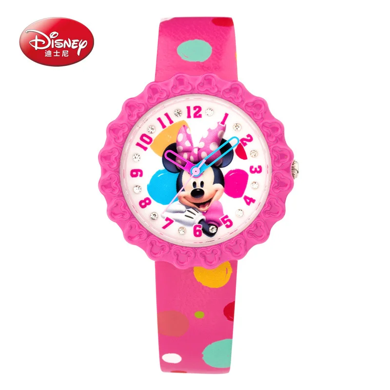 Children's Watches Disney brand Genuine leather quartz watches children for girls students cartoon mickey mouse waterproof Children's Watches Disney brand Genuine leather quartz watches children for girls students cartoon mickey mouse waterproof