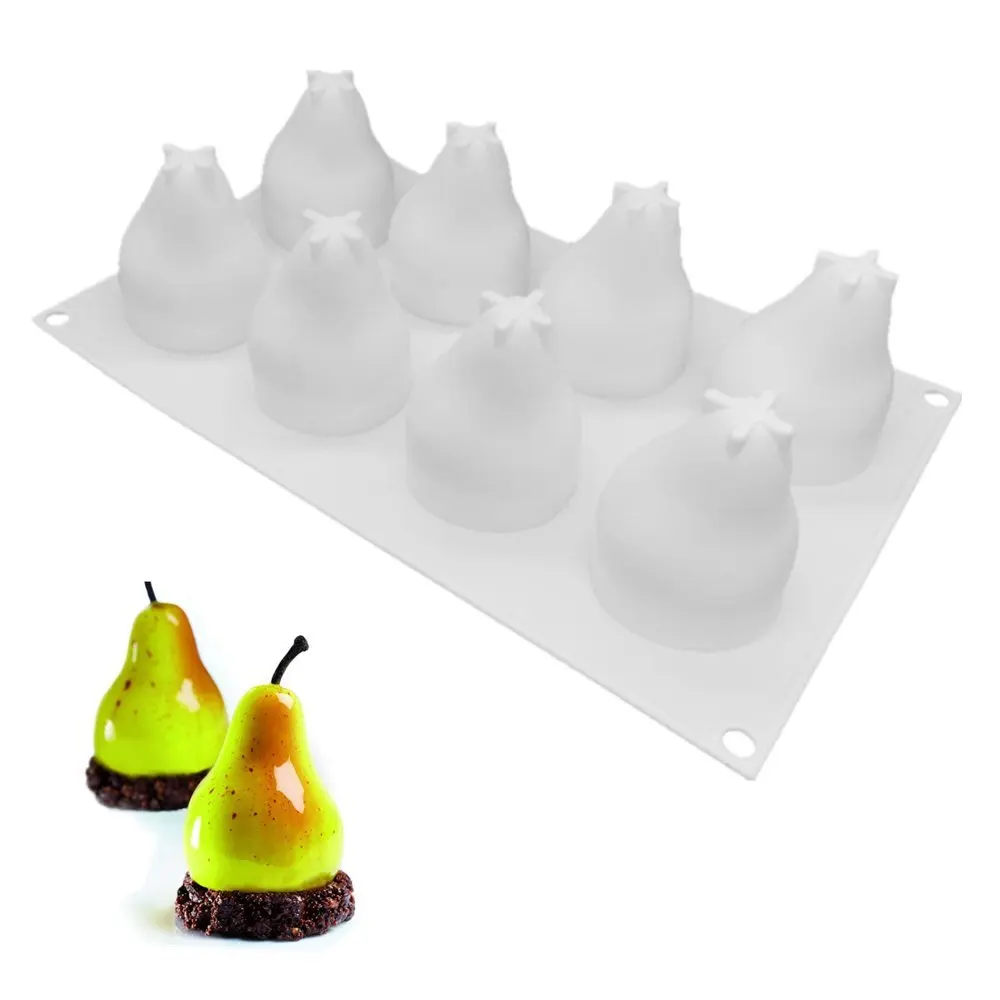 Pear Shape Silicone Molds Cake Decorating Tools Bakeware French Dessert