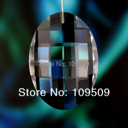 

5pcs Huge 89mm Matrix Oval Crystal Prism SunCatcher Feng Shui 3.5 inch Free Shipping