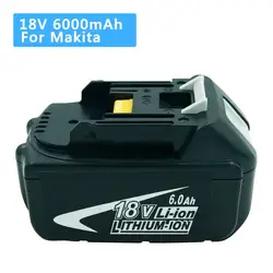 18 V 6000 mAh BL1860 литий-ионная Батарея для Makita BL1850 BL1840 BL1830 BL1850 LXT400 аккумулятор для электроинструмента