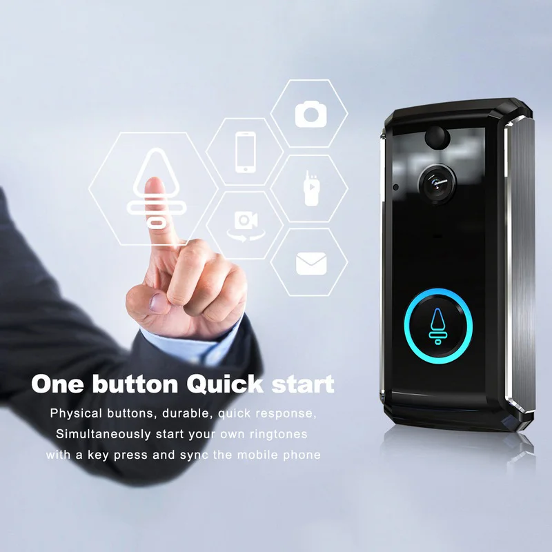 

Wireless Doorbell Mini Camera Intercom With Remote Live View Motion Detection Smart Wifi Camera Video Support Two-way Talk
