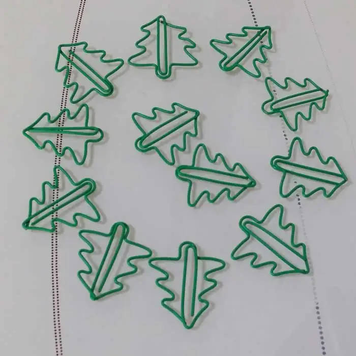 

100pcs/lot Plant Shape Paper Clips Creative Interesting Bookmark Clip Memo Clip Shaped Paper Clips for Office School Home