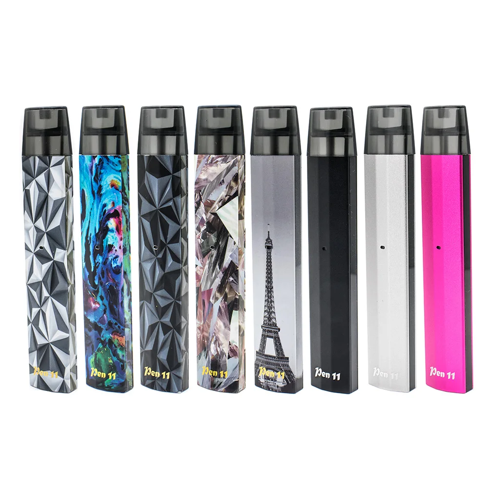 Красочные Миниатюрная Электронная сигарета комплект Vape Pod PEN11 с 4 шт