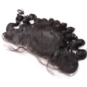 

Halo Hair Loose Wave Lace Frontal Closure With Baby Hair 13x4 Ear To Ear Pre-Plucked 100% Remy Brazilian Hair