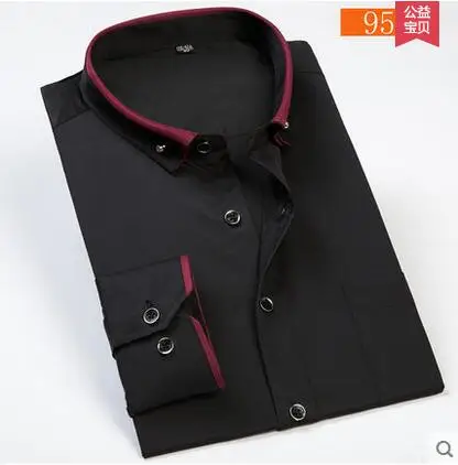Новое поступление, осенняя рубашка мужская с принтом, с длинным рукавом, очень большая официальная рубашка, очень большая Модная рубашка в горошек, Большие Размеры M-8XL9XL - Цвет: 955