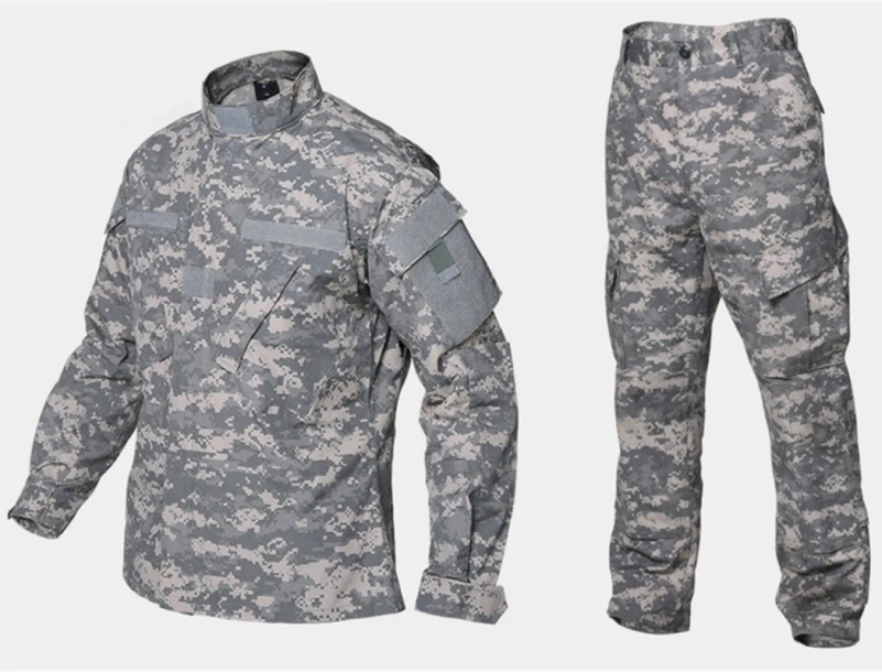  Army Military ACU Camouflage Tactical Uniform Combat BDU Suit Battlefield Clothes Men's Airsoft Pai