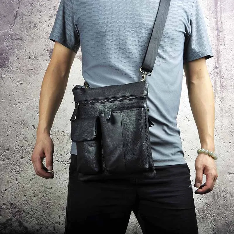 Качественная кожаная мужская дизайнерская сумка через плечо Повседневная модная сумка через плечо 10 "планшет школьный университет