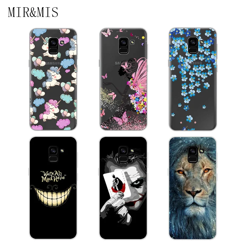 Case For Samsung Galaxy A8 2018 Plus Transparent Printing Drawing Silicone Phone Cases Cover |