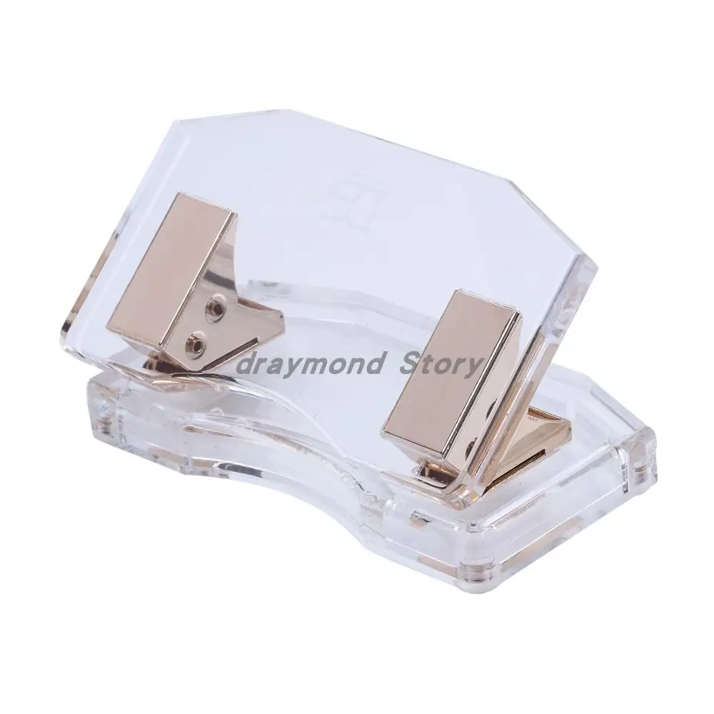 Acrylic Gold curved hole punch stationery by Draymond Story - Color: Curved shape