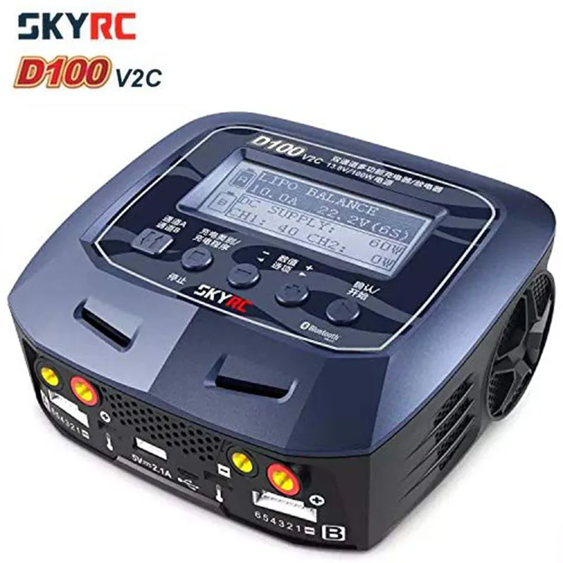 Goolsky SKYRC D100 V2 100 Вт AC/DC двойное зарядное устройство Dis источник питания для LiPo LiHV LiIon