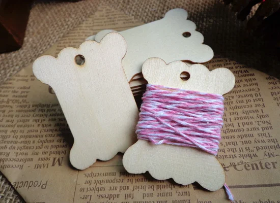 100 шт. деревянные резьбовые ленты ZAKKA 54 х41 мм|for party|decoration for partywooden tags |