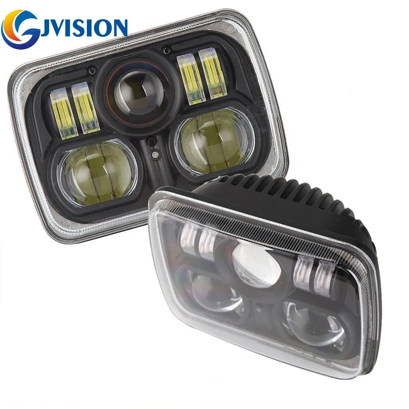 

Universal fit 7'' x 6'' 54W Square high low beam LED Projector Headlight 5x7 led Sealed beam Driving light for Jeep XJ Cherokee