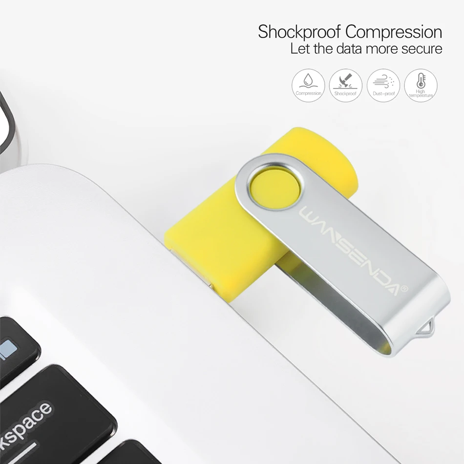 Wansenda вращающийся Usb флеш накопитель 128 Гб 64 флешка 4 ГБ 8 16 32 Флешка высокое
