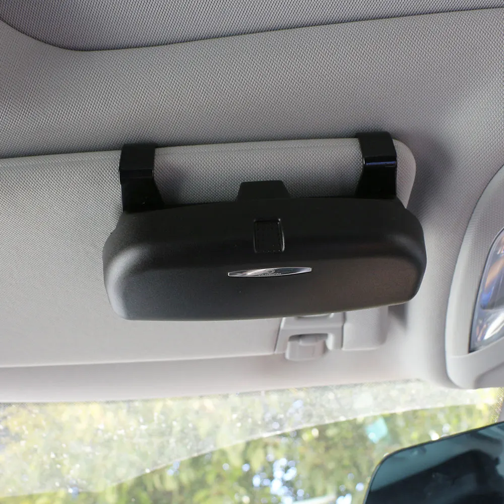 Carmilla Автомобильный держатель для солнцезащитных очков, Чехол для очков, коробка для хранения для Mitsubishi ASX Outlander для Toyota RAV4 C-hr Chr Carolla Camry - Название цвета: Upgrade Black