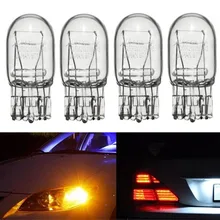 4pcs T20 7443 7440 21/5W DRL Bulbs Double Filaments Halogen Bulb Clear Glass Daytime Running Light Turn Signal Light