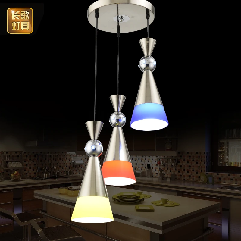 

Dining room lamp three modern simple LED lamps single head dining room table lamp