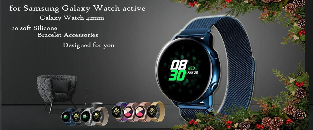 Спортивный силиконовый ремешок для часов samsung gear Sport 20 мм, ремешок на запястье, сменный ремешок, модный легкий ремешок для часов, новинка