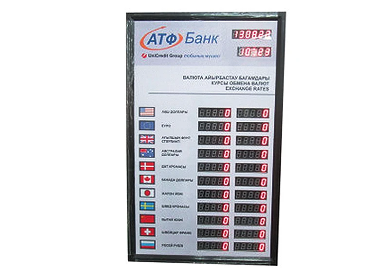 Led  Dispaly Sign 1.0 Red Digit Number board Indoor LED Exchange Rate Board Language for Kazakhstan (3)