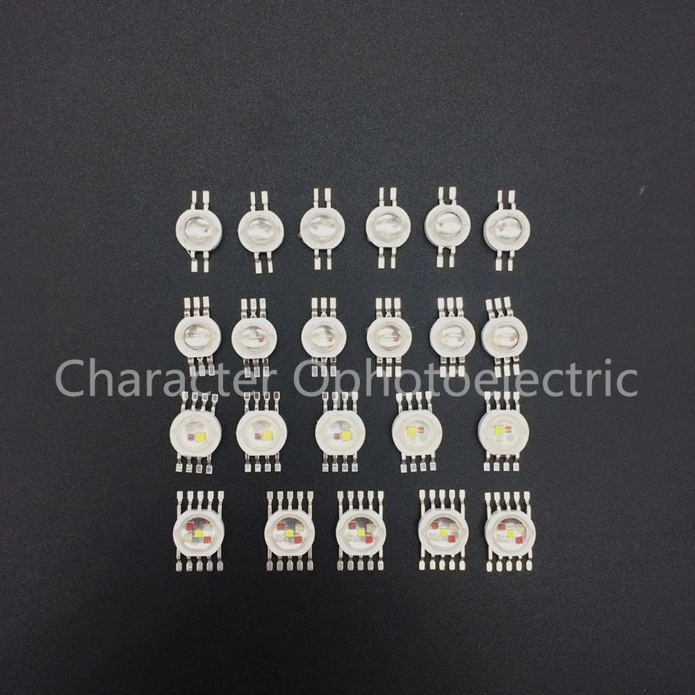 10 шт. RGBW (RGB + W Y UV) 6 Вт 9 12 15 21 светодиодные лампы излучатели диоды для сценического