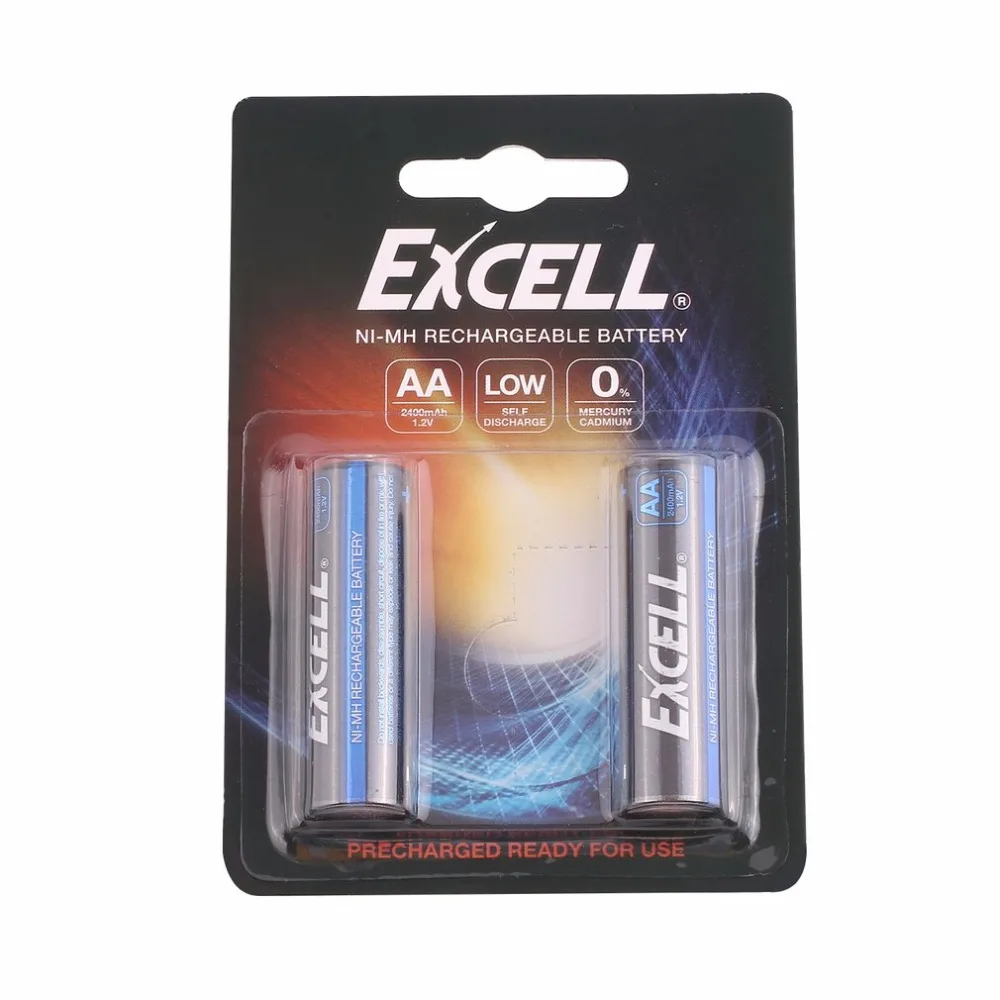 Buy EXCELL 2PCS AA AAA Rechargeable Batteries 1.2V Ni