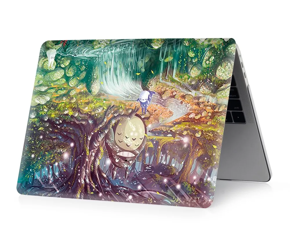 Цветной печатный вал чехол для ноутбука Macbook Air 11 13 Pro retina 12 13 15 дюймов для нового воздуха 13 или нового Pro 13 15 Тоторо