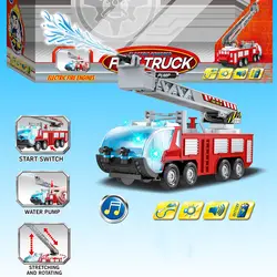 Пожарная машина грузовик пожарная машина Decroration модель Прохладный весело обучающий мальчик интересный Сигнал освещения звук Подарки